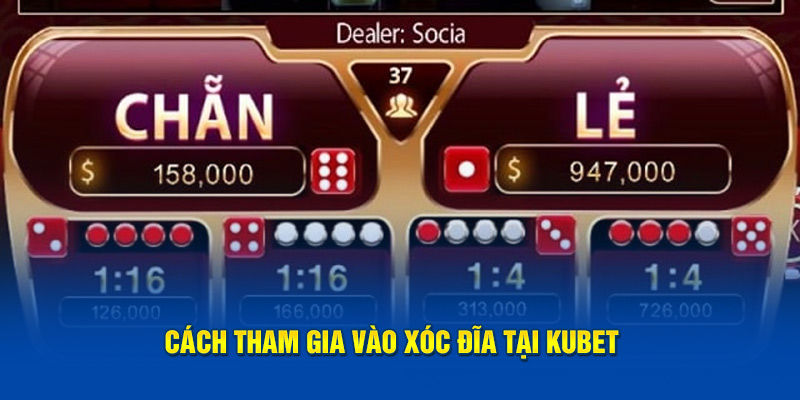 Cách tham gia vào xóc đĩa tại KUBET
